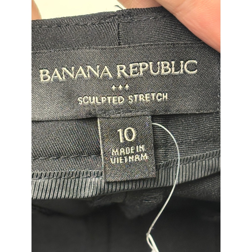 NWT Banana Republic Sculpted Stretch Trouser Pants Black High Rise 10 W34 L32 - Picture 5 of 15